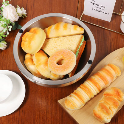 Stainless Steel Salad Bowls Egg Flour Mixing Basin Fruit Vegetable Noodle Container for Kitchen Tableware Baking Tool