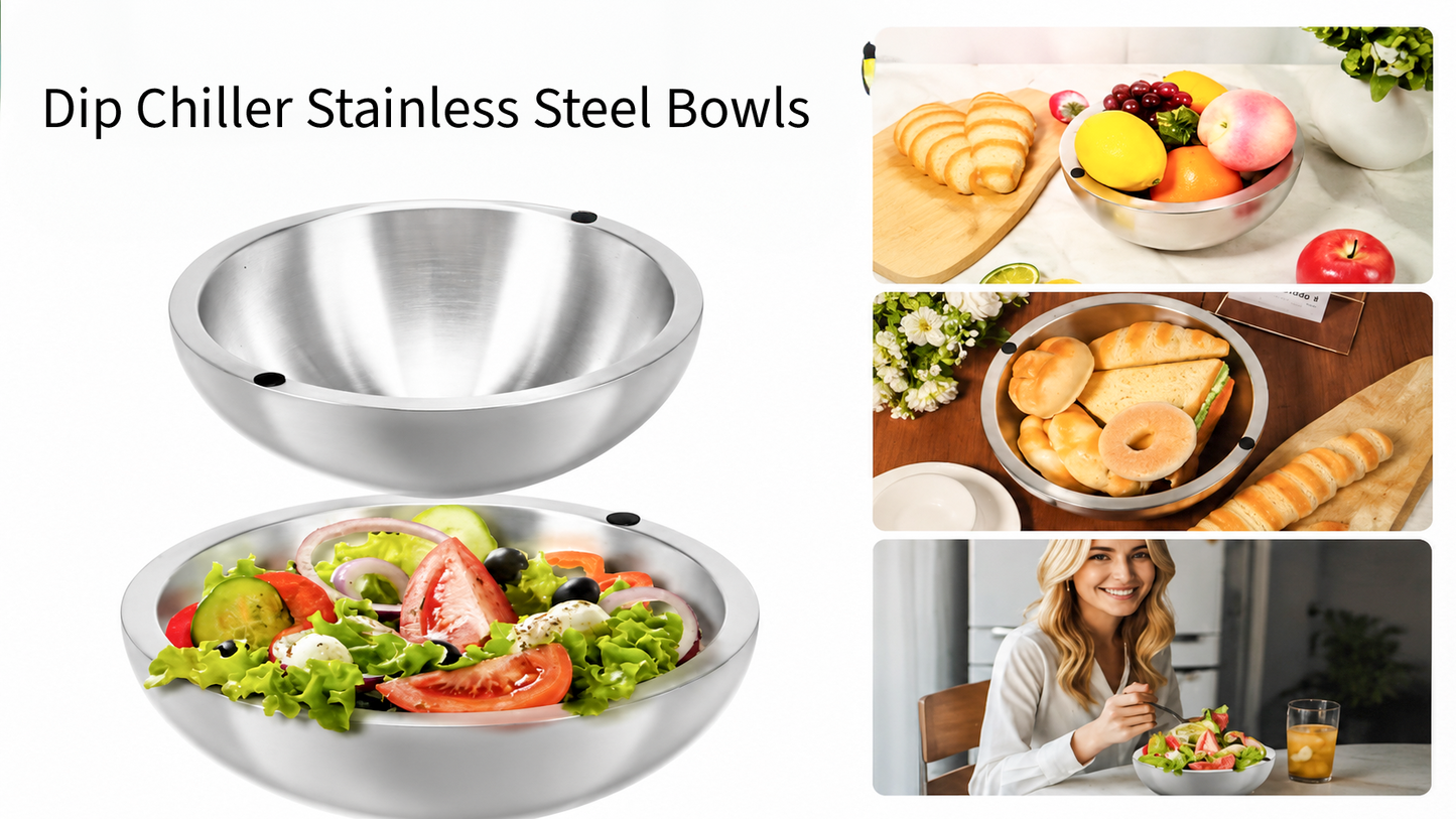 Dip Chiller Stainless Steel Kitchen Bowls
