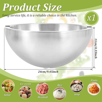 Stainless Steel Salad Bowls Egg Flour Mixing Basin Fruit Vegetable Noodle Container for Kitchen Tableware Baking Tool